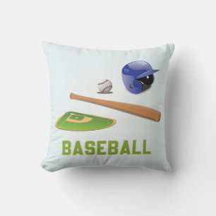 Cojín Decorativo Elementos deportivos de Guay y Béisbol coloridos