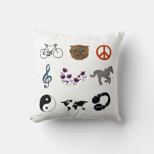 Cojín Decorativo elementos gráficos agrupados