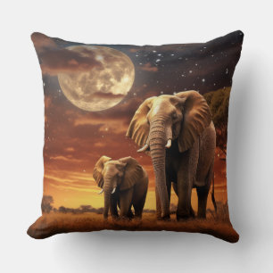 Cojín Decorativo Elephant Animal Wildlife Wilderness Colorful Art