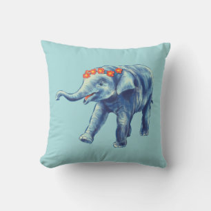 Cojín Decorativo Elephant Infantil Cute Azul