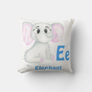 Cojín Decorativo Elephant personalizar ABC: Letra E - Añadir tu nom