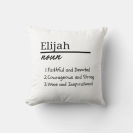 Cojín Decorativo Elijah, definición de nombre personalizado del niñ