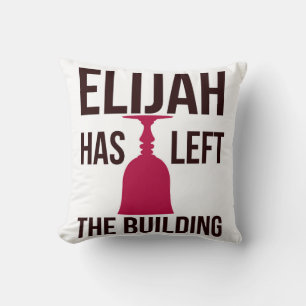 Cojín Decorativo Elijah ha salido del edificio. Passover Seder