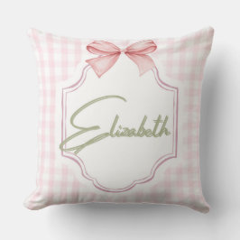 Cojín Decorativo Elizabeth Baby Nursery Gingham Personalizada