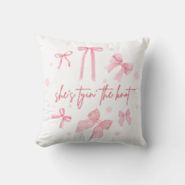 Cojín Decorativo Ella está atando el nudo Diseño de despedida de so