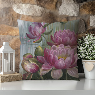 Cojín Decorativo Ellis Rowan Agua Rosa Lily Flores Vintage