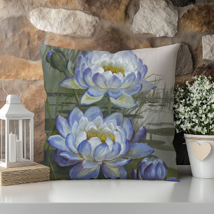 Cojín Decorativo Ellis Rowan Blue Cloud Water Lily Vintage Flowers