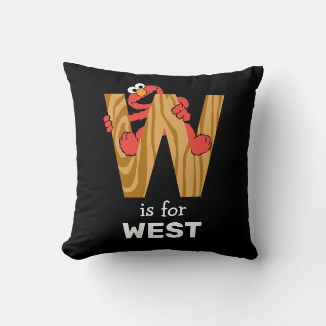 Cojín Decorativo Elmo Alfabeto | W Madera (Anverso)