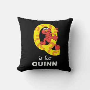 Cojín Decorativo Elmo Alphabet   Q Pregunta
