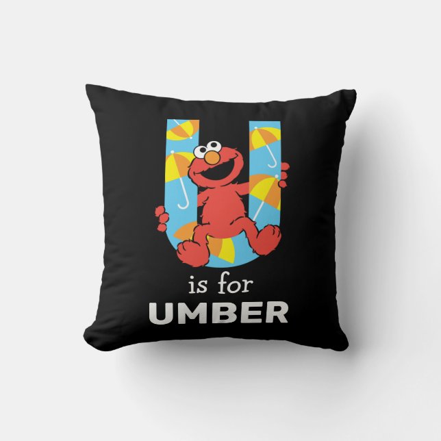 Cojín Decorativo Elmo Alphabet | U Umbrella (Anverso)