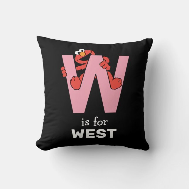 Cojín Decorativo Elmo Alphabet | W Rosa (Anverso)