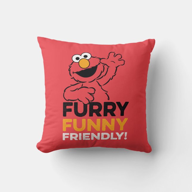 Cojín Decorativo Elmo | Furry Funny Friendly (Anverso)