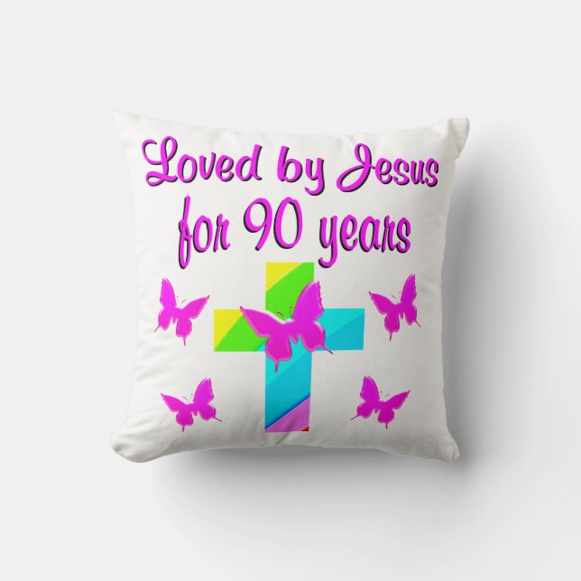 COJÍN DECORATIVO ELOGIO A DIOS 90 CUMPLEAÑOS (Anverso)
