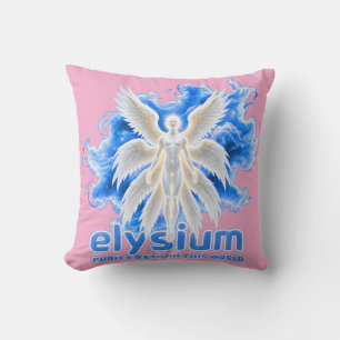 Cojín Decorativo Elysium Celestial Alas de Ángel Guardián Arte Pop