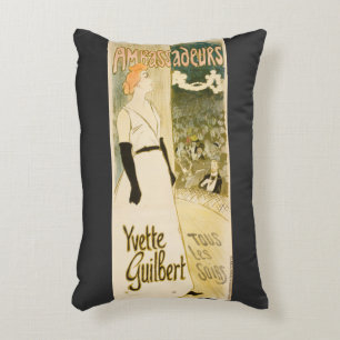 Cojín Decorativo Embajadores Yvette Guilbert por Theophile Steinlen