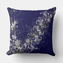 Cojín Decorativo Embellished Navy Blue Throw Pillow