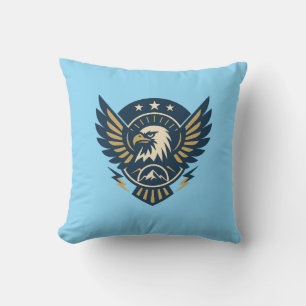 Cojín Decorativo Emblema de águila Art-Deco — Escudo geométrico
