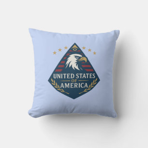 Cojín Decorativo Emblema de águila de la pirámide de los Estados Un