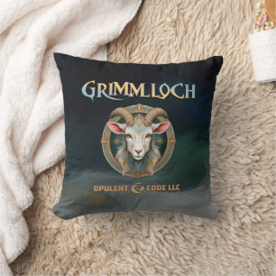 Cojín Decorativo Emblema de Cabra de Grimmloch Juego de Rol Fantást