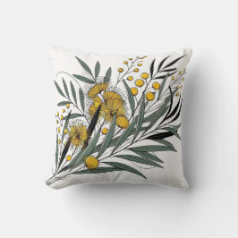 Cojín Decorativo Emblema de flores nativas australianas de Golden W