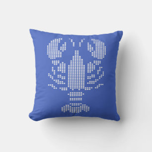 Cojín Decorativo Emblema de langosta pixelada en mosaico