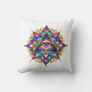 Cojín Decorativo Emblema de Prisma de Loto