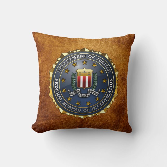 Cojín Decorativo Emblema del FBI (Anverso)