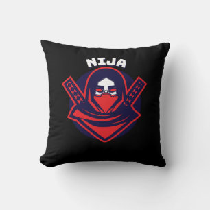 Cojín Decorativo Emblema Guerrero Audaz – Logo Ninja