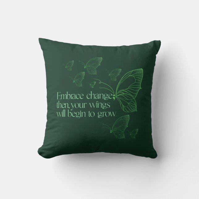 Cojín Decorativo Embrace Change Throw Pillow (Anverso)