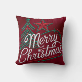 Cojín Decorativo Embroidery Merry Christmas Design