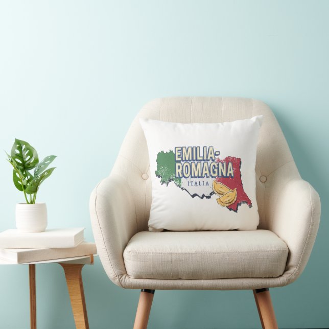 Cojín Decorativo Emilia Romagna Bandera Italia Región Retro Mapa de (Silla)