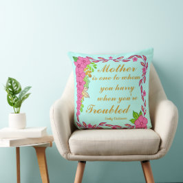 Cojín Decorativo Emily Dickinson cita sobre la madre