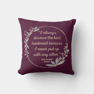 Cojín Decorativo Emma De Jane Austen Cita II - Estilo Cuto