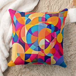 Cojín Decorativo Emoción de color geométrico