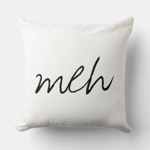 Cojín Decorativo Emoción divertida manuscrita Meh