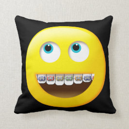 Cojín Decorativo Emoji con Braces Pillow