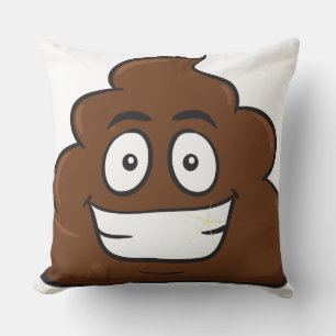 Cojín Decorativo emoji de poop divertida