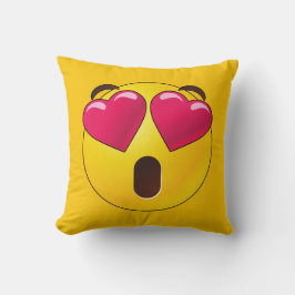 Cojín Decorativo Emoji Heart Eyes Valentines