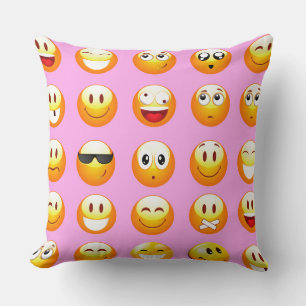 Cojín Decorativo emoji rosa pastel