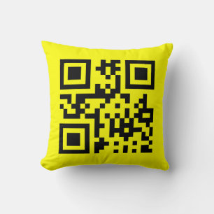 Cojín Decorativo Emoji sonriente - Código QR para el rostro feliz