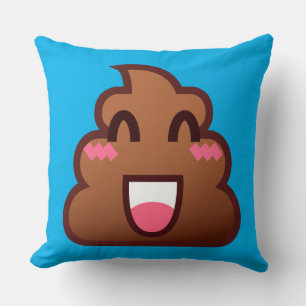Cojín Decorativo emojis de poop kawaii