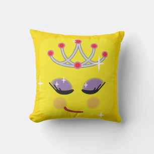 Cojín Decorativo Emoticon de Princesa Espárrica