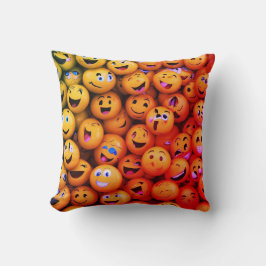 Cojín Decorativo Emoticon Extravaganza: Estilo de diseño expresivo