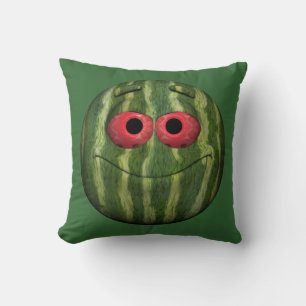 Cojín Decorativo Emoticono divertido de sandía