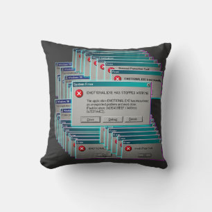 Cojín Decorativo Emotional.exe Ha Dejado de Funcionar Retro Ordenad