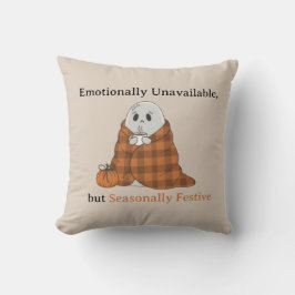 Cojín Decorativo Emotionally Unavailable but Seasonally Festive
