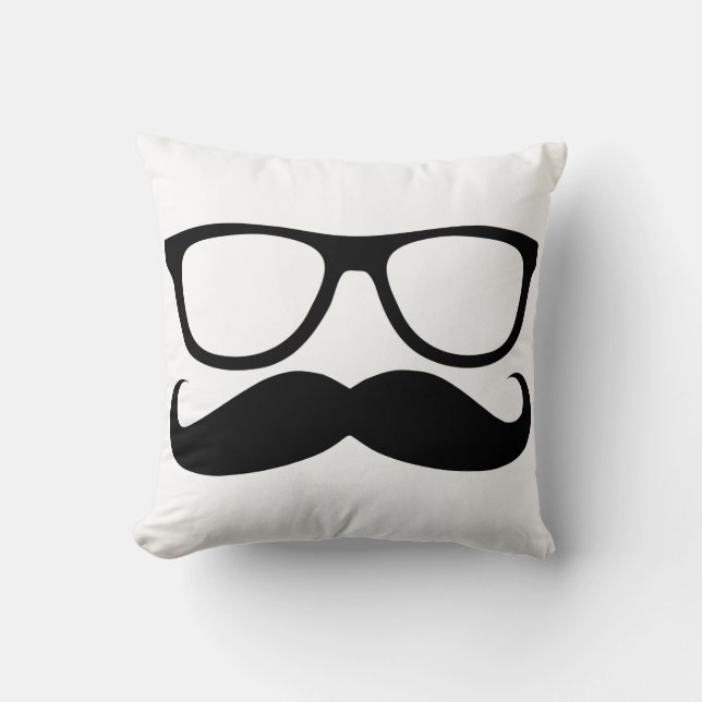 Cojín Decorativo Empollón del bigote (Anverso)