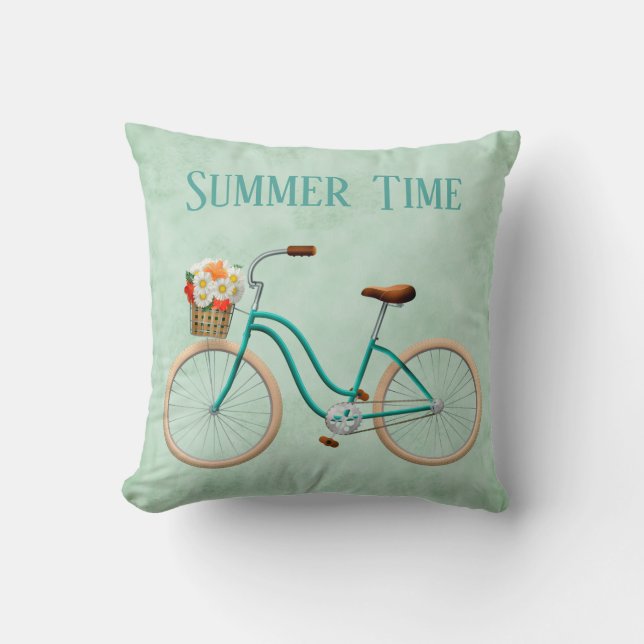 Cojín decorativo en bicicleta (Anverso)