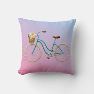 Cojín decorativo en bicicleta