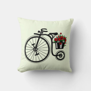 Cojín decorativo en bicicleta de flores - Personal